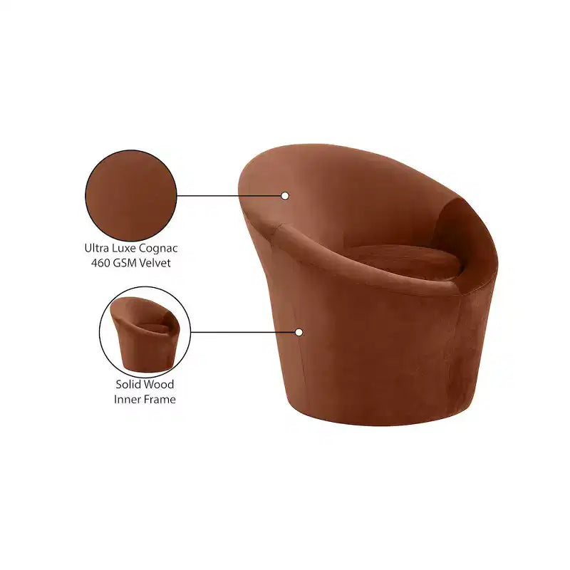 Meridian Furniture, Poltrona occasionale in velluto Tristan