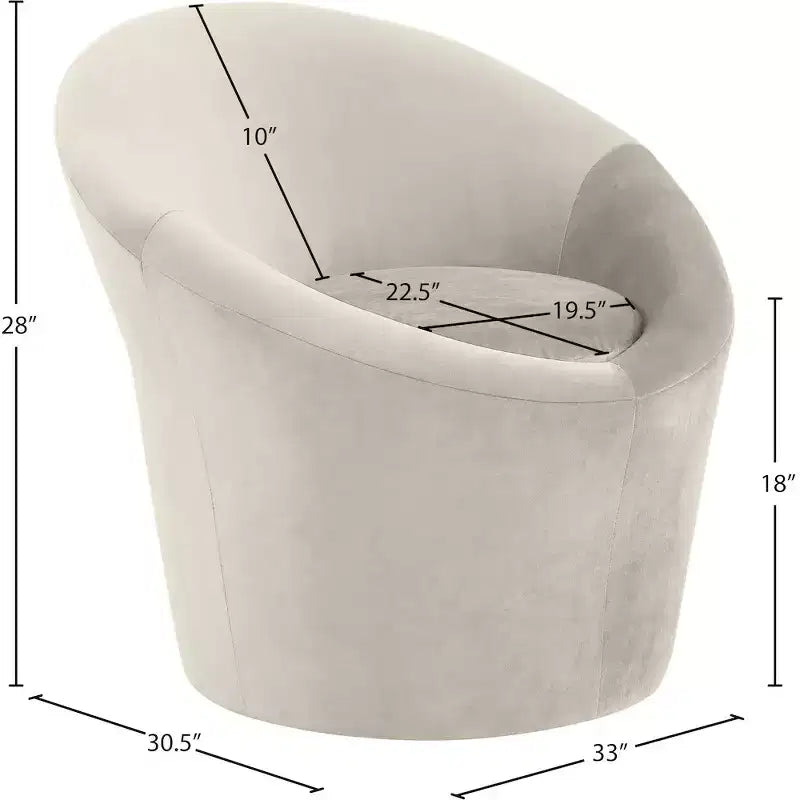 Meridian Furniture, Poltrona occasionale in velluto Tristan