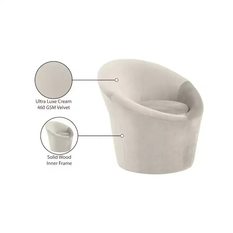 Meridian Furniture, Poltrona occasionale in velluto Tristan