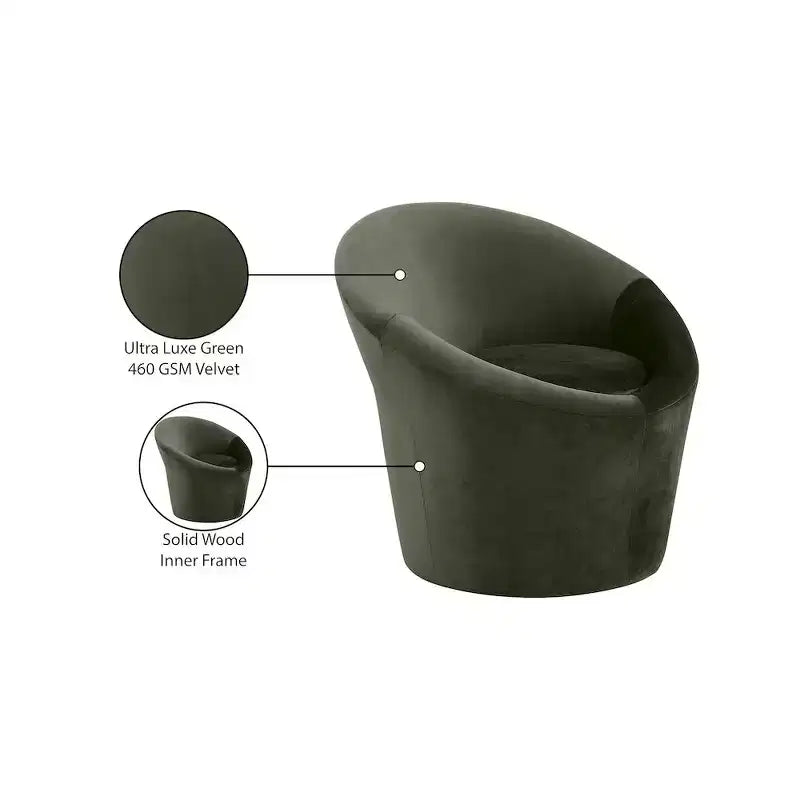 Meridian Furniture, Poltrona occasionale in velluto Tristan