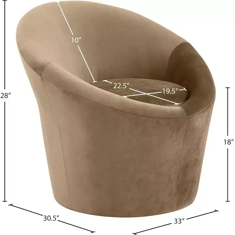 Meridian Furniture, Poltrona occasionale in velluto Tristan