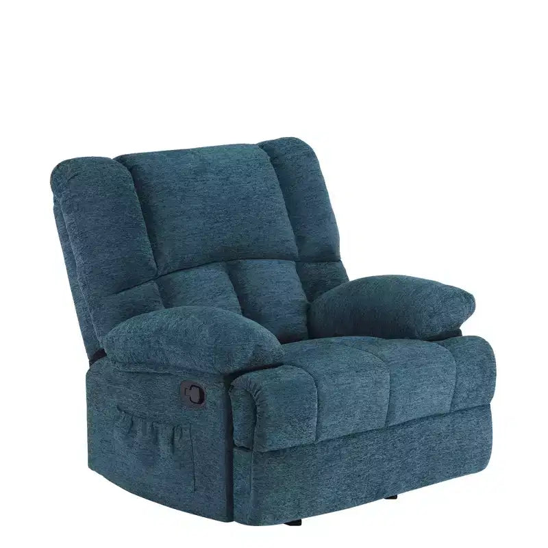 MAYEERTY Poltrona Reclinabile Basculante Oversize Nero Verdastro per Adulti Soggiorno