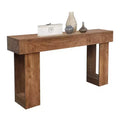 63 Inch Long Console Table, Wood Rectangular Sofa Table Behind Couch, Farmhouse Entryway Table, for Entrance, Hallway, Living Room, and Foyer