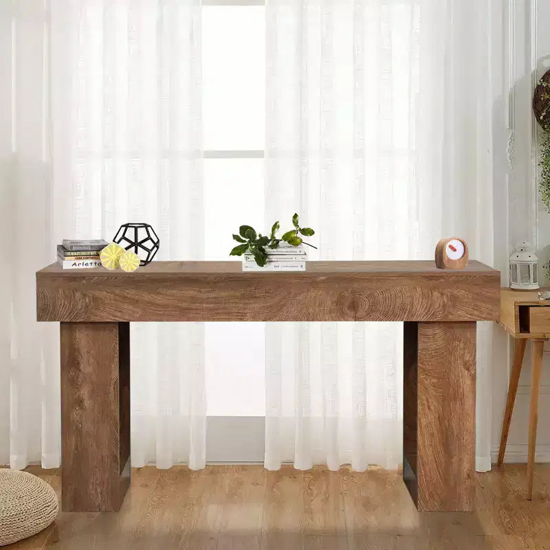 Tavolo Consolle Lungo 160 cm, Tavolo Rettangolare in Legno per Divano Dietro al Divano, Tavolo da Ingresso in Stile Rustico, per Ingresso, Corridoio, Soggiorno e Foyer