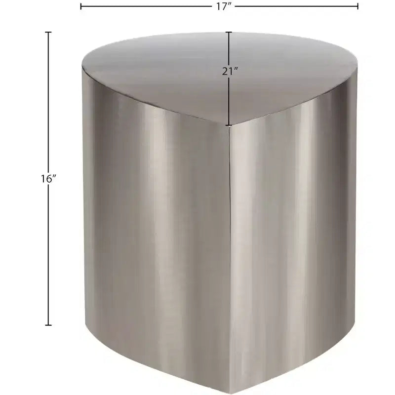 Tavolino Petal color argento di Meridian Furniture