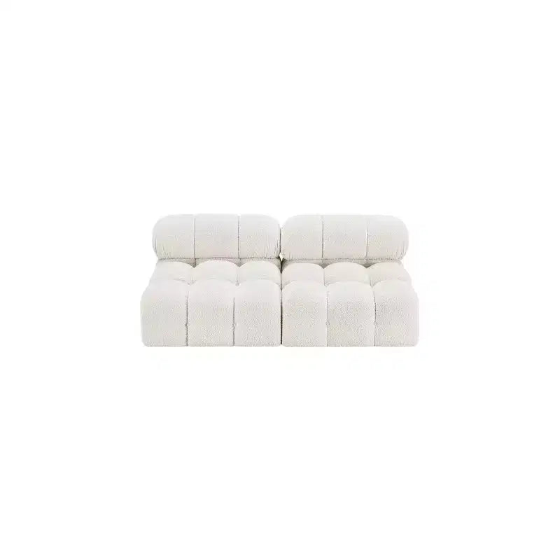 Meridian Furniture, divano modulare in tessuto Bouclé Ames