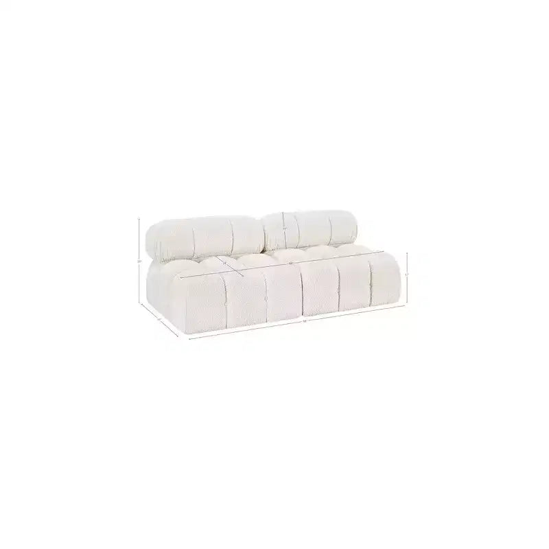 Meridian Furniture, divano modulare in tessuto Bouclé Ames
