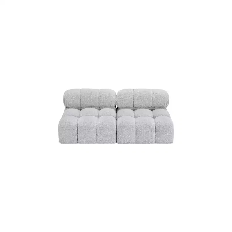 Meridian Furniture, divano modulare in tessuto Bouclé Ames