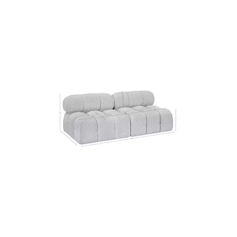 Meridian Furniture, divano modulare in tessuto Bouclé Ames