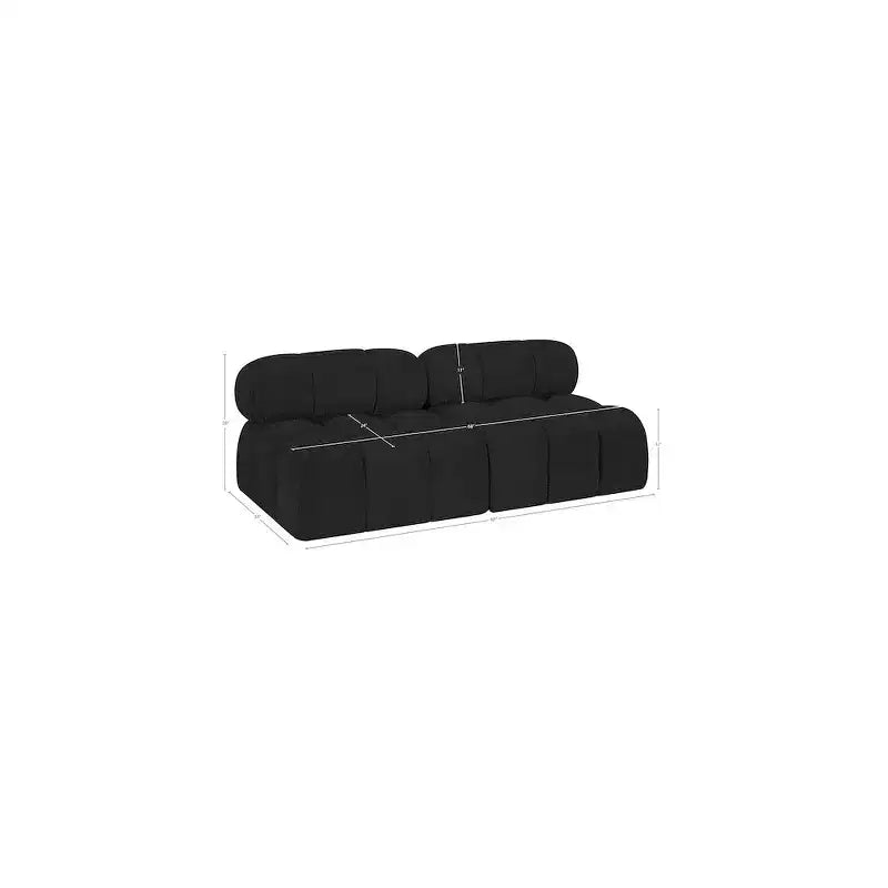 Meridian Furniture, divano modulare in tessuto Bouclé Ames