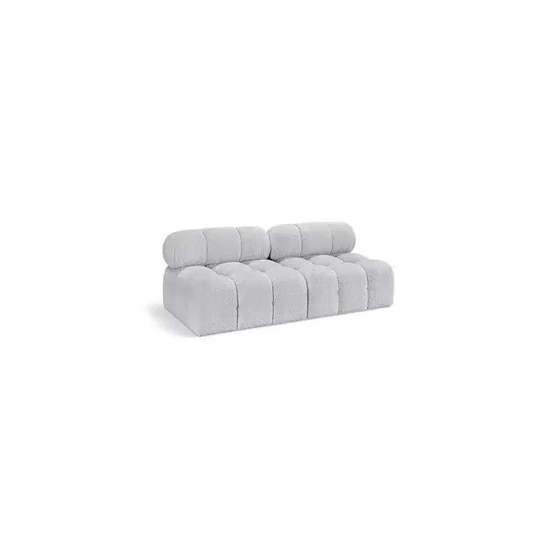 Meridian Furniture, divano modulare in tessuto Bouclé Ames