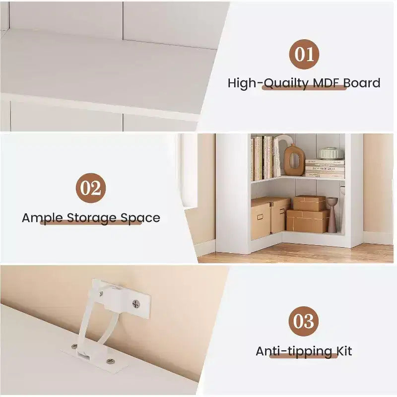 Libreria ad angolo, libreria ad angolo in stile rustico da 182 cm, libreria a forma di L di grandi dimensioni, scaffale espositivo a 5 ripiani, librerie robuste per la casa