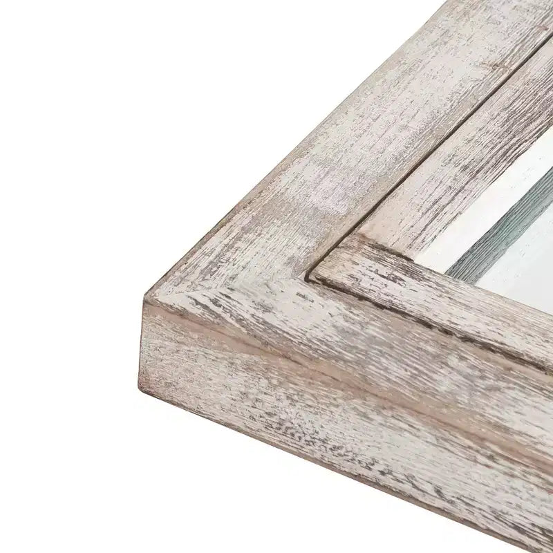 Specchio a figura intera MAYEERTY in legno massello, griglia ad angolo retto ad arco 71x31x1 pollici, apribile, senza supporto