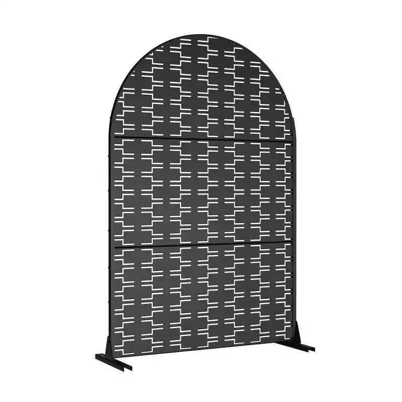 MAYEERTY Parete Divisoria Mattone 01 Nero Arco Lamiera Zincata 72x47x16in Set 3 Pezzi