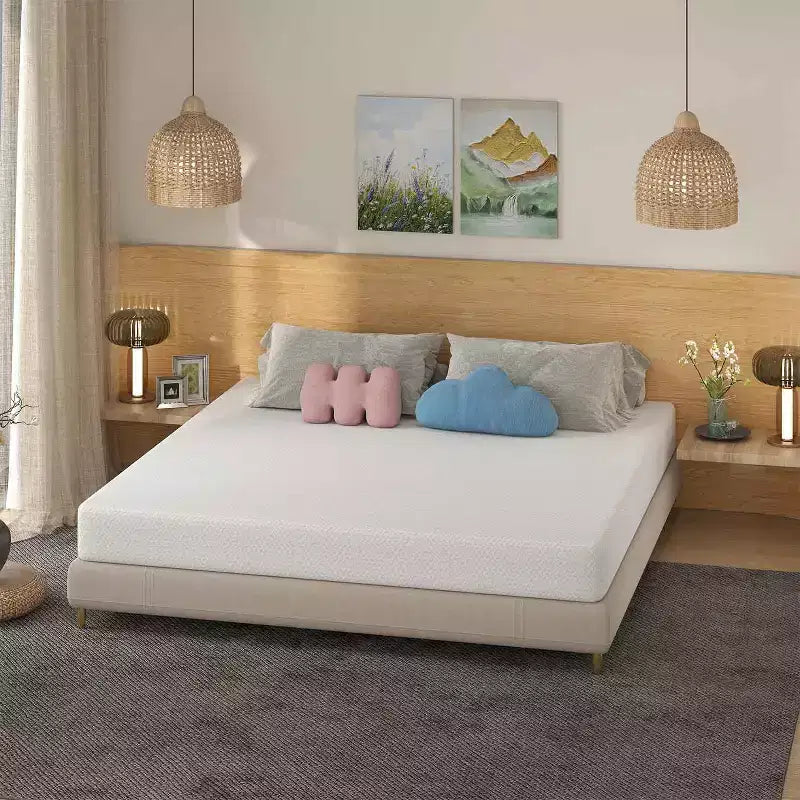 Materasso BestMassage da 8 pollici in memory foam con carbone di bambù, rigidità media, certificazione CertiPUR-US
