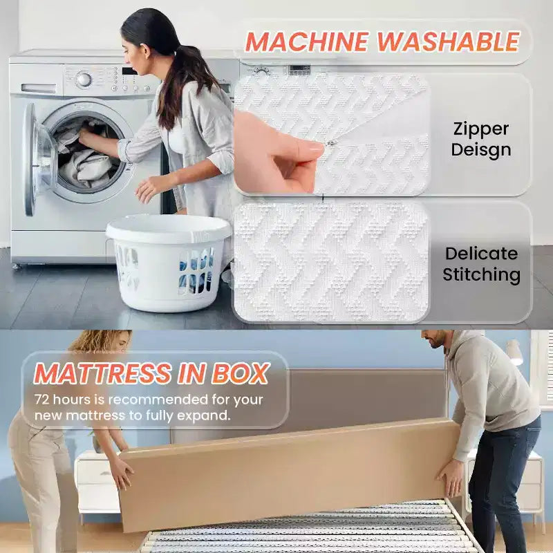 Materasso BestMassage da 8 pollici in memory foam con carbone di bambù, rigidità media, certificazione CertiPUR-US
