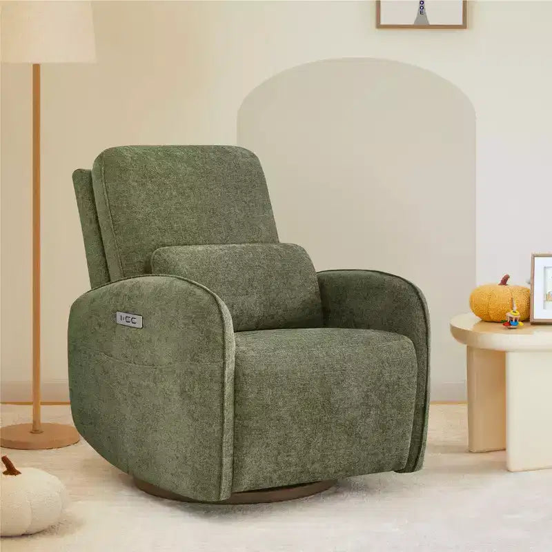 Sedia Reclinabile Girevole Elettrica per Nursery Spruce & Spring con Cuscino Lombare