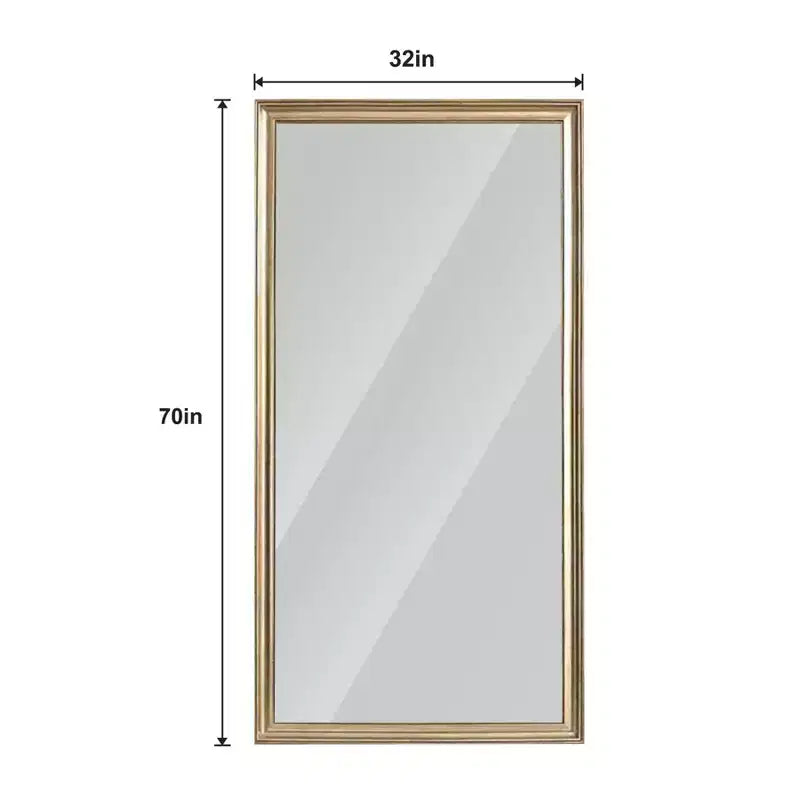 Specchio Okak a figura intera elegante 70*32 pollici con cornice in legno, specchio da terra da 5 mm con foro per appendere, specchio da parete per soggiorno, camerino