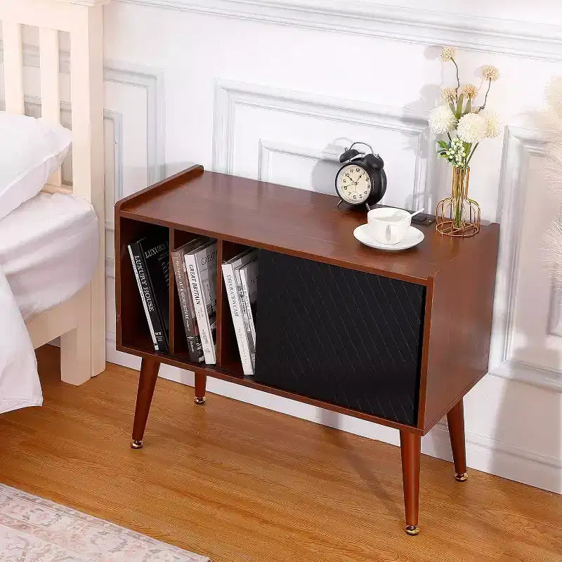 Comodino Acekool con Stazione di Ricarica, Comodino con Cassetto e Porte USB, Tavolino per Camera da Letto o Soggiorno