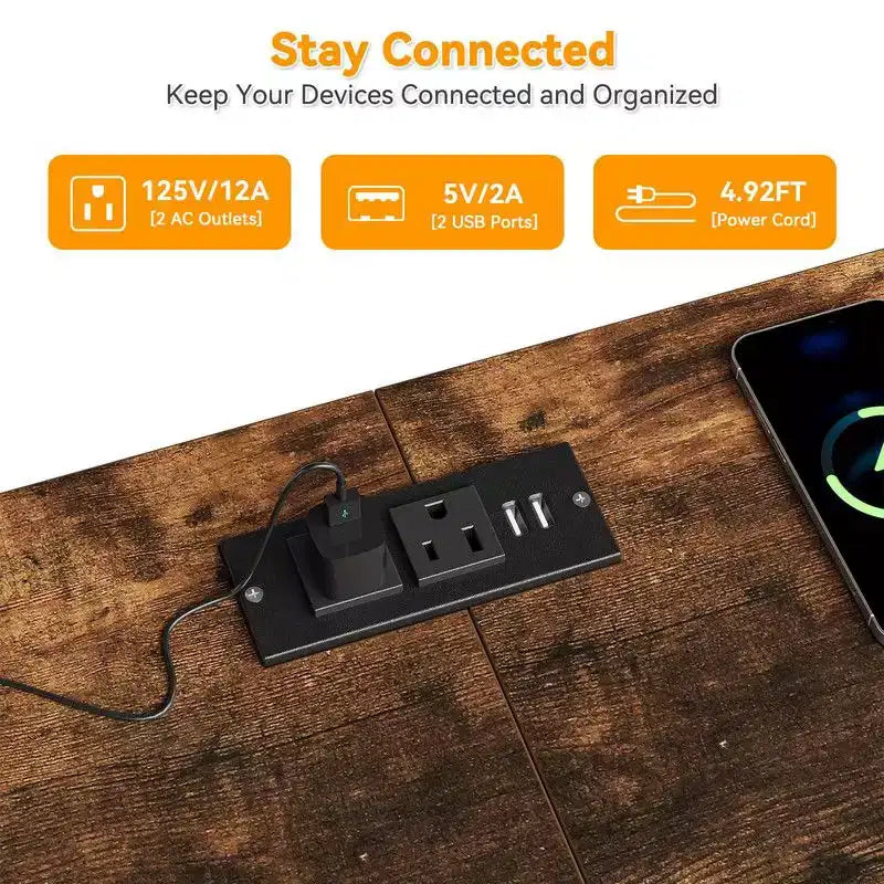 Mobile TV Comò Coolmee da 160 cm con 10 Cassetti, Mobile TV per Televisori da 65 70 75 Pollici, Cassettiera in Tessuto con Luce LED e Presa di Corrente, Centro di Intrattenimento Lungo