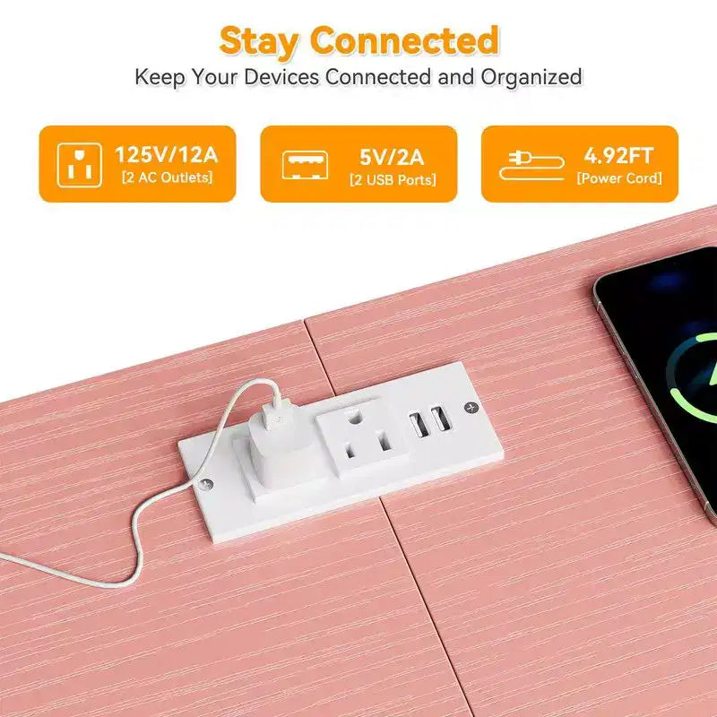 Mobile TV Comò Coolmee da 160 cm con 10 Cassetti, Mobile TV per Televisori da 65 70 75 Pollici, Cassettiera in Tessuto con Luce LED e Presa di Corrente, Centro di Intrattenimento Lungo