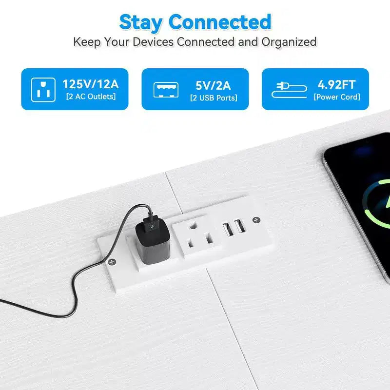 Mobile TV Comò Coolmee da 160 cm con 10 Cassetti, Mobile TV per Televisori da 65 70 75 Pollici, Cassettiera in Tessuto con Luce LED e Presa di Corrente, Centro di Intrattenimento Lungo