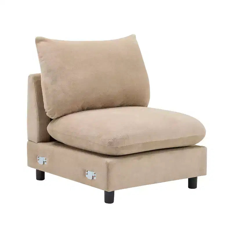 Set di divani componibili a L imbottiti moderni Christopher Knight Home Acker 5 pezzi