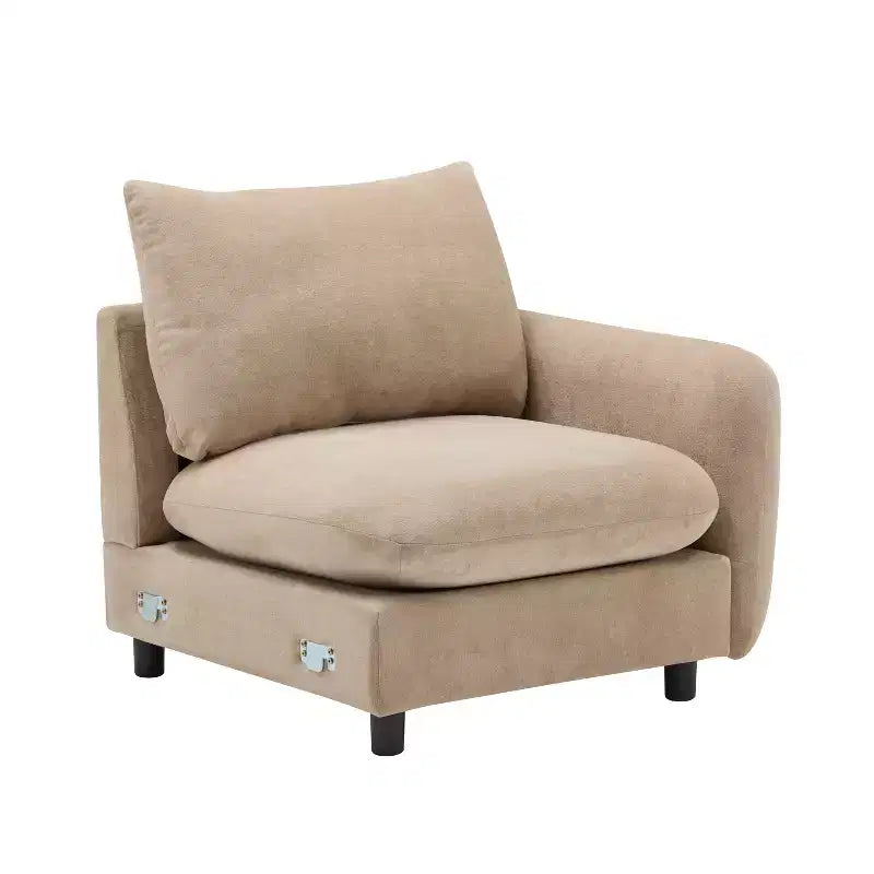 Set di divani componibili a L imbottiti moderni Christopher Knight Home Acker 5 pezzi