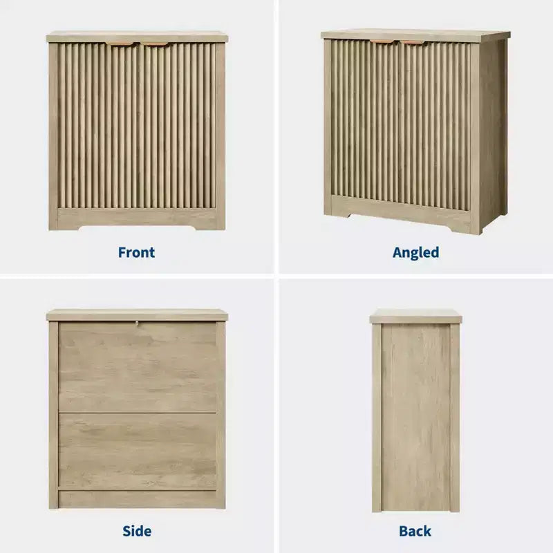 Credenza a Incasso con Contenitore, Credenza Contemporanea con 2 Ante e Ripiani Regolabili, Mobile TV, Armadietto Contenitore Mid-Century per Ingresso