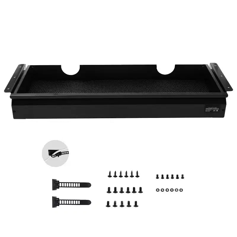 VEVOR 26 Wide Under Desk Drawer Slide Out, Under Desk Mounted Pull-out Drawer Attachment, Hidden Desktop Storage Organizer, 29x9x4 in, Black