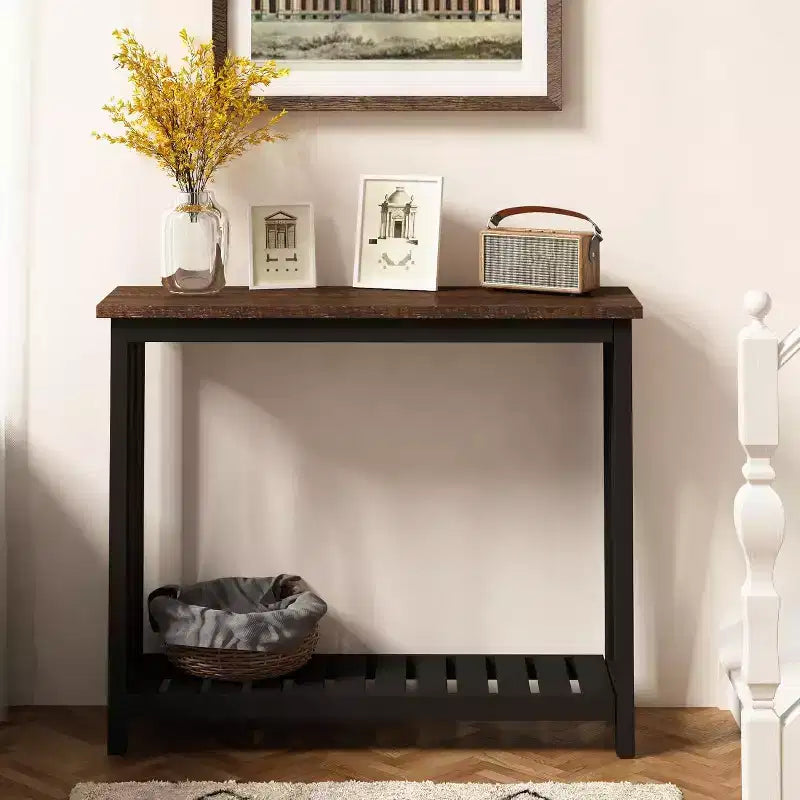 GDFStudio Andreas Console rustica con ripiano inferiore
