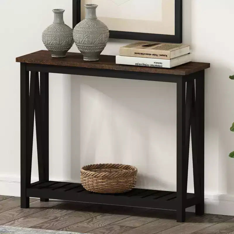GDFStudio Andreas Console rustica con ripiano inferiore