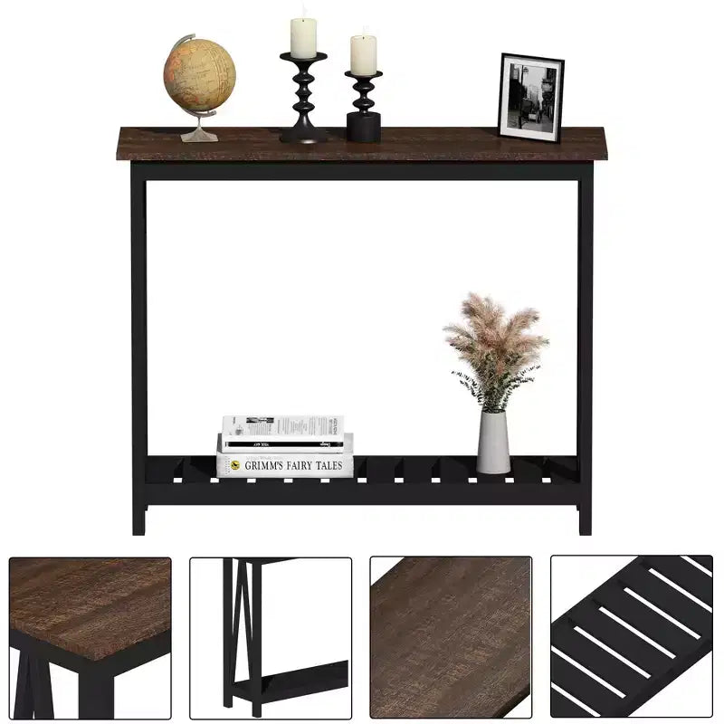 GDFStudio Andreas Console rustica con ripiano inferiore