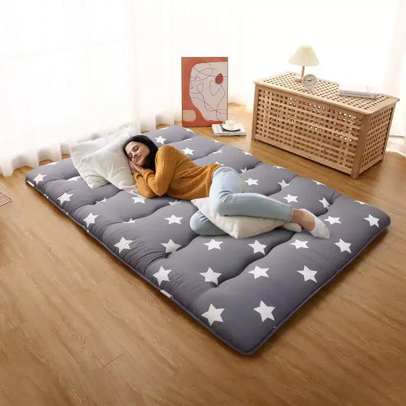 GustoWave Materasso Futon Giapponese da Pavimento, Tatami Tappetino da Campeggio Portatile Materassino per Bambini, Materasso Pieghevole Arrotolabile