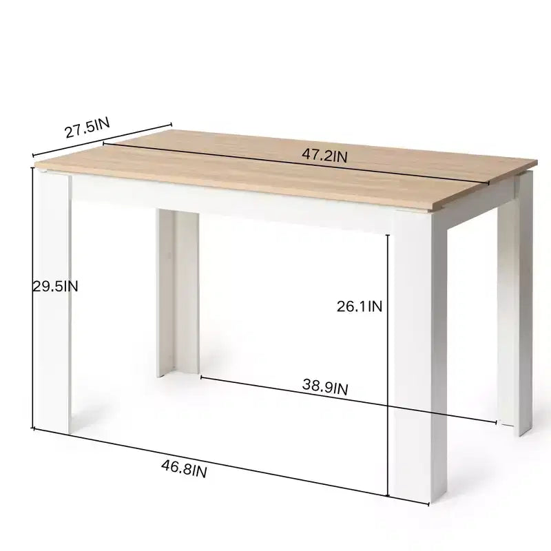 FurnitureR Tavolo da Pranzo Rettangolare per 2-4 Persone, Tavolo da Cucina e Sala da Pranzo con Struttura in Legno, per Piccoli Spazi, Appartamento, Ufficio, Rovere