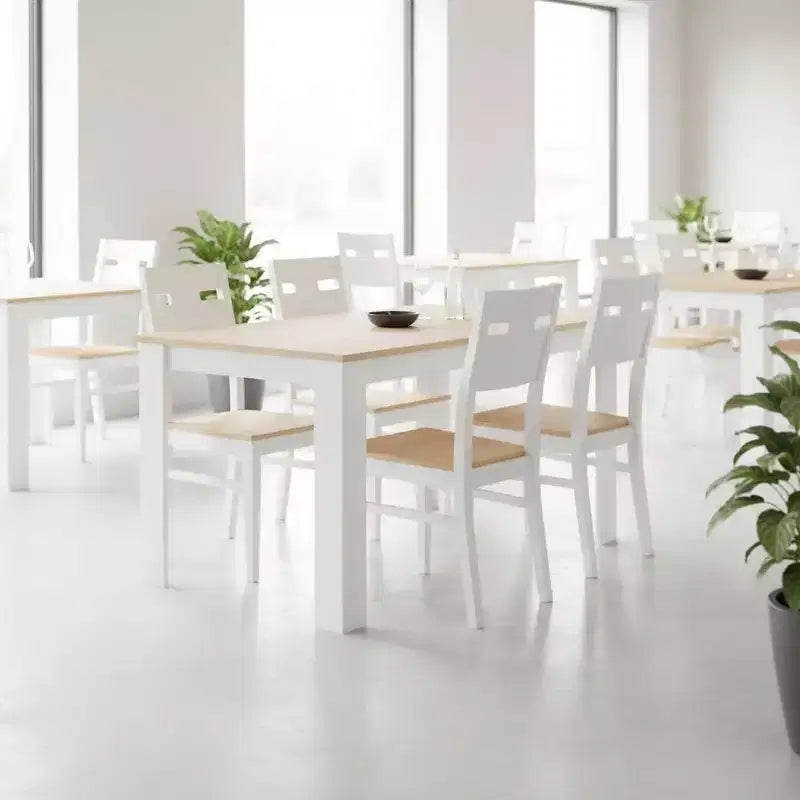 FurnitureR Tavolo da Pranzo Rettangolare per 2-4 Persone, Tavolo da Cucina e Sala da Pranzo con Struttura in Legno, per Piccoli Spazi, Appartamento, Ufficio, Rovere