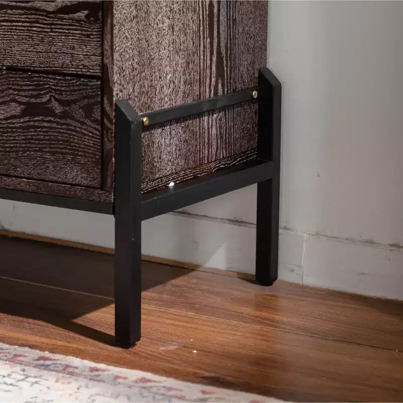 GDFStudio Brynn Credenza Contenitore Moderna di Metà Secolo con Motivo Geometrico