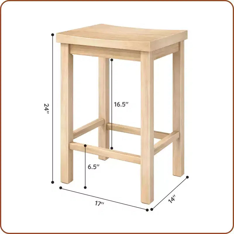Sgabello altezza bancone, (60 cm) - Confezione da 4
