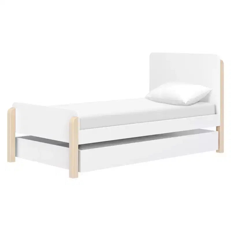 Lettino Gemello Babyletto TipToe - Bianco e Legno Naturale