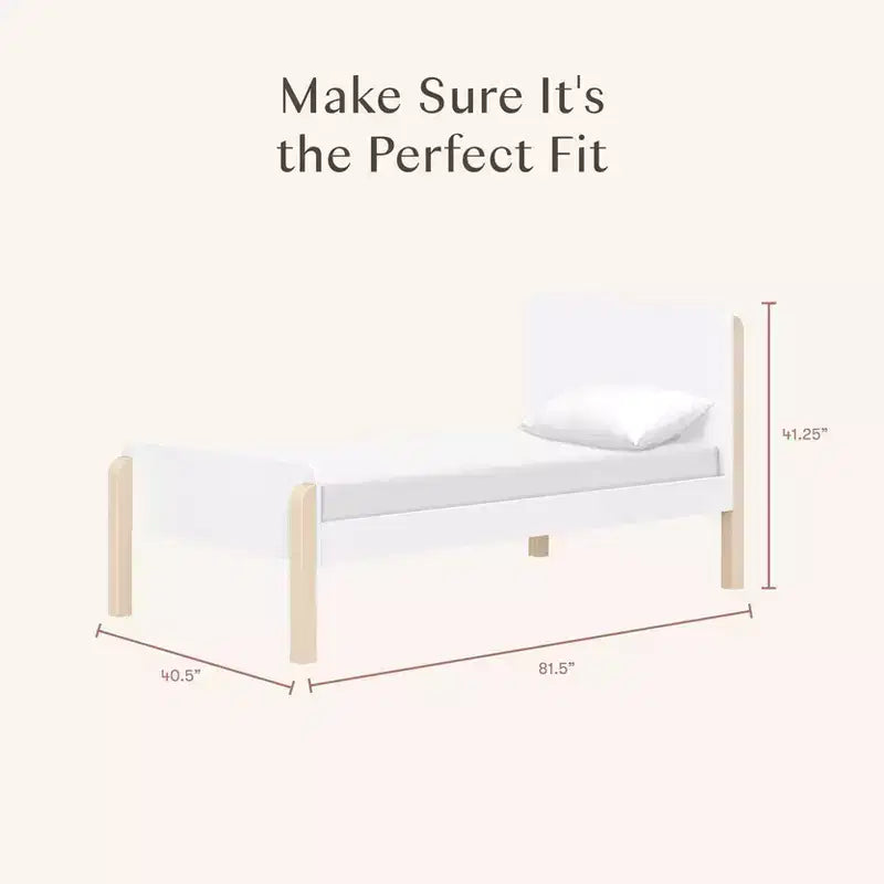 Lettino Gemello Babyletto TipToe - Bianco e Legno Naturale