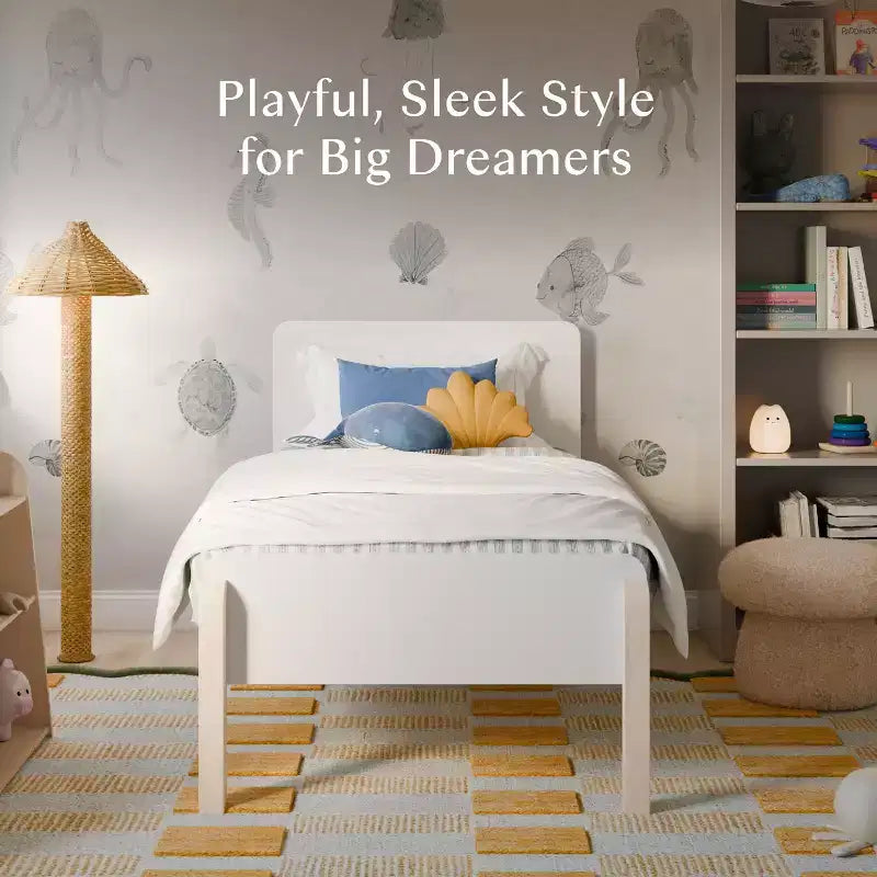 Lettino Gemello Babyletto TipToe - Bianco e Legno Naturale