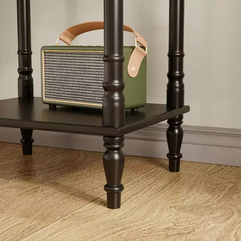 Comodino Elegante con Cassetto e Ripiano Inferiore – Tavolino da Notte Raffinato, Bianco o Nero