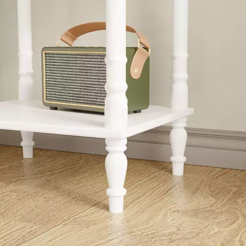 Comodino Elegante con Cassetto e Ripiano Inferiore – Tavolino da Notte Raffinato, Bianco o Nero