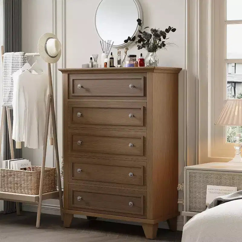 GustoWave Comò a 3/6/7 Cassetti, Mobile Contenitore in Legno con Raffinate Maniglie in Metallo, Comò dal Design Moderno per Camera da Letto, Soggiorno, Ingresso
