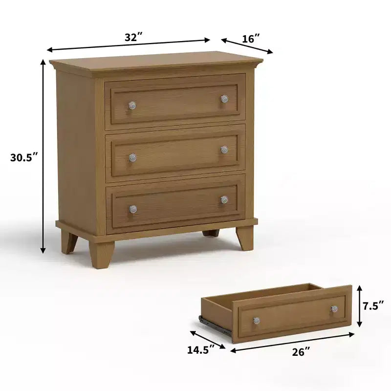 GustoWave Comò a 3/6/7 Cassetti, Mobile Contenitore in Legno con Raffinate Maniglie in Metallo, Comò dal Design Moderno per Camera da Letto, Soggiorno, Ingresso