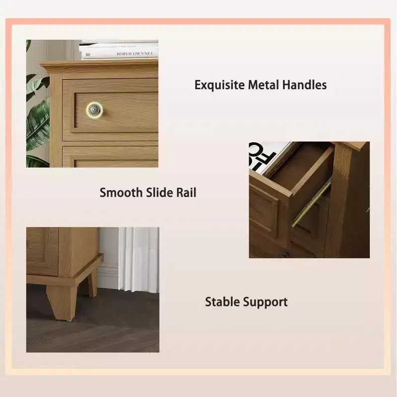 GustoWave Comò a 3/6/7 Cassetti, Mobile Contenitore in Legno con Raffinate Maniglie in Metallo, Comò dal Design Moderno per Camera da Letto, Soggiorno, Ingresso