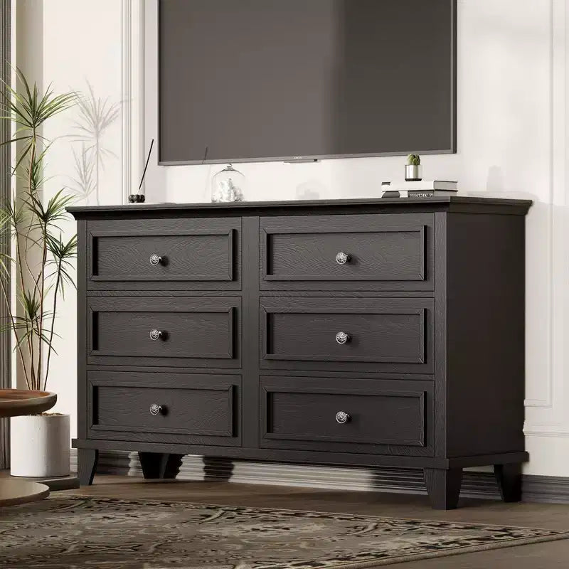 GustoWave Comò a 3/6/7 Cassetti, Mobile Contenitore in Legno con Raffinate Maniglie in Metallo, Comò dal Design Moderno per Camera da Letto, Soggiorno, Ingresso