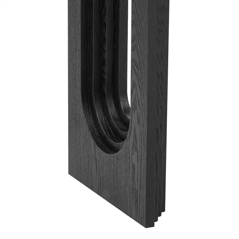 Consolle Unica con Gambe Tonne Cave, Tavolo da Ingresso Moderno in Legno per Salotto e Ingresso
