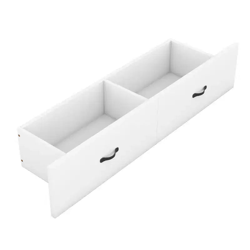 Letto a scomparsa completo a mobile, Letto a cassettone Murphy mobile in legno con porte USB e cassetti, Bianco