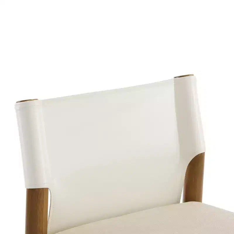Homy Casa Set di 2 Sgabelli da Bar Moderni da 72,4 cm in Legno Massello con Sedili Imbottiti, Bianco